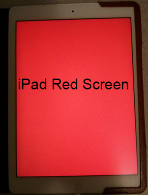 ipad red screen