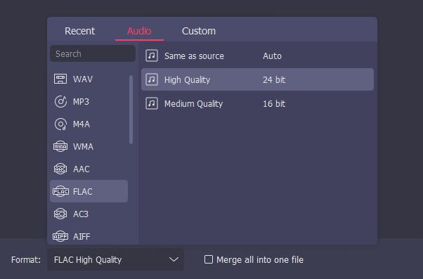 set audio parameters