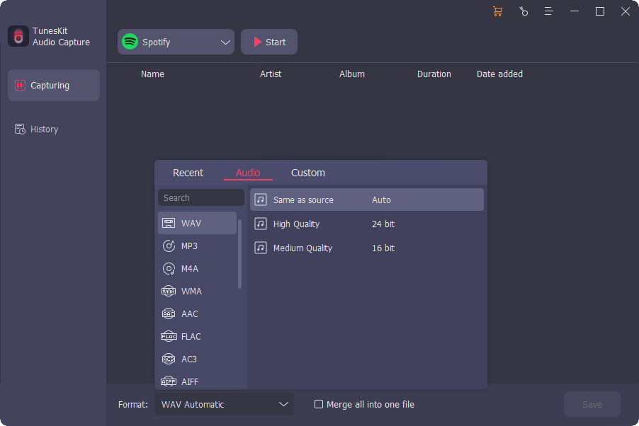 preset for download tidal music