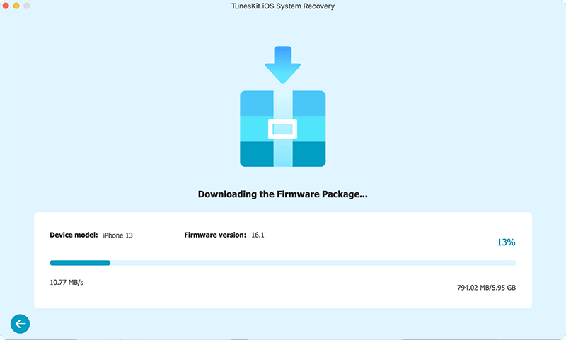 download correct firmware package