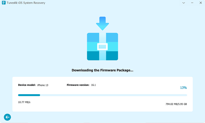 downloading firmware package for iphone