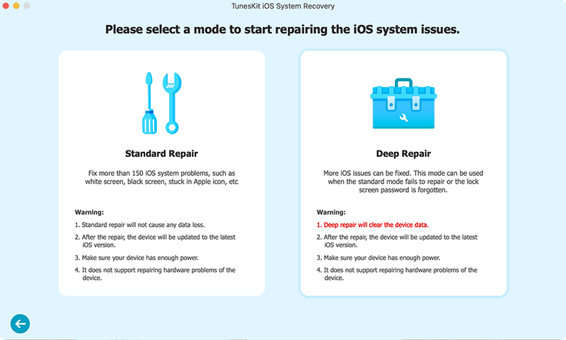 select standard repair