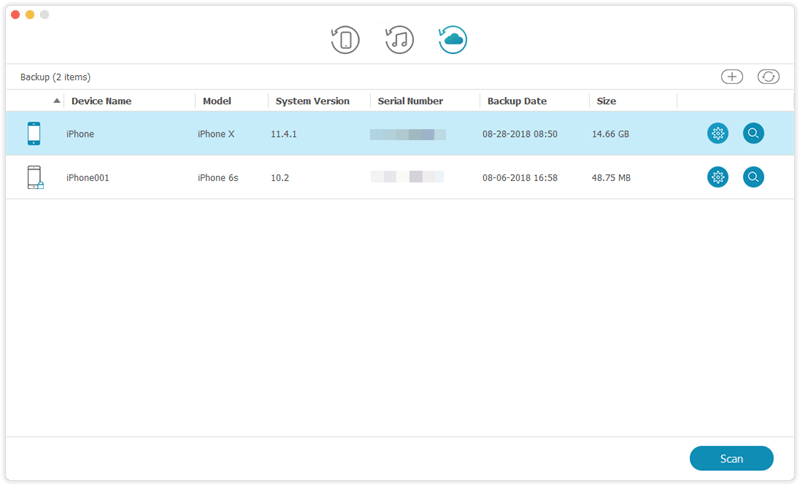 scan icloud backup