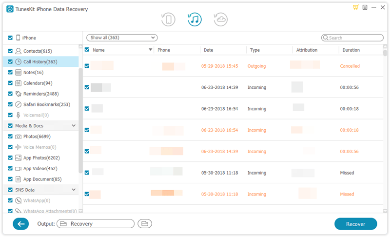 tuneskit iphone data recovery