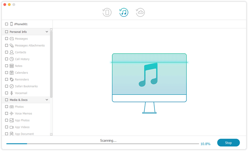 scan deleted documents from itunes backup