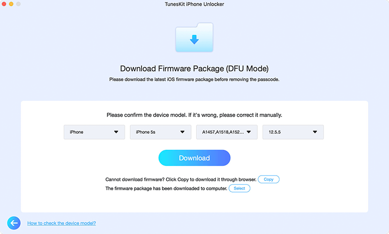 download firmware package for your iphone