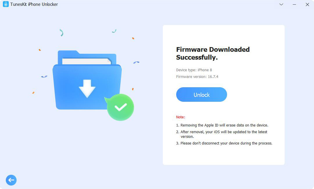 download firmware and start to bypass passcode on ipad