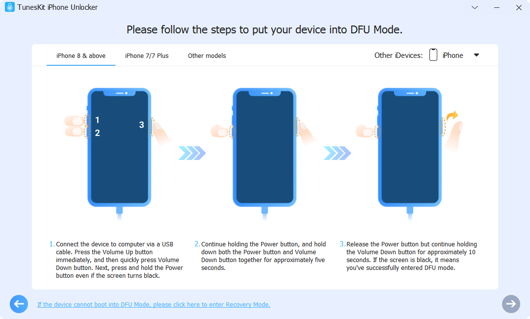 put iphone 7 into recovery mode