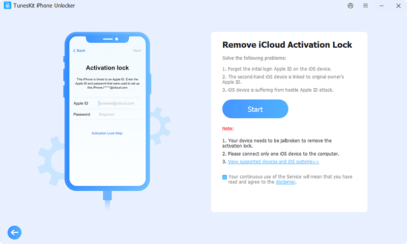 few cost to unlock iphone with activation lock via tuneskit iphone unlocker