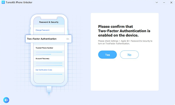 turn on two factor authentication on iphone
