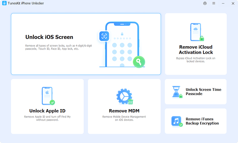 unlock ios screen on tuneskit