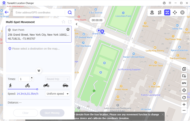 select movement mode