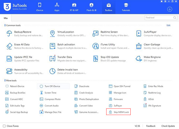 3utools skip mdm lock