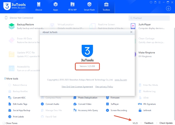 check 3utools version