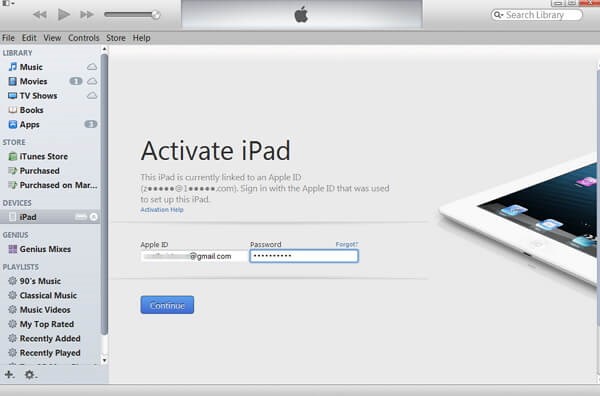 activate ipad