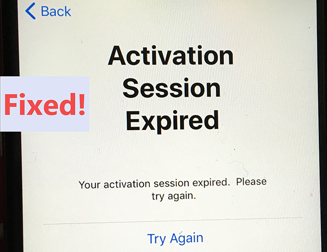 fix activation session expired on iphone 6