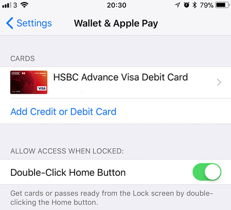 add credit card on iphone