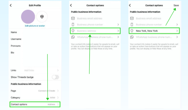 add location on instagram business account