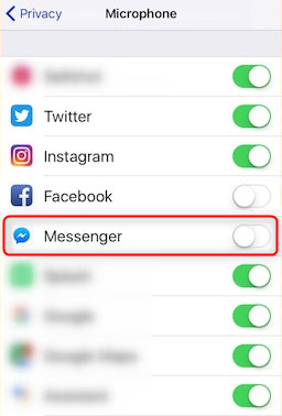 allow facebook messenger to access microphone