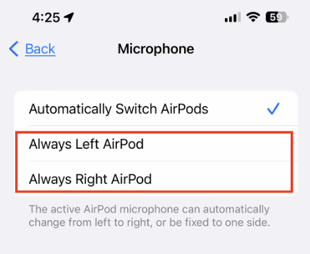set always left or right airpods