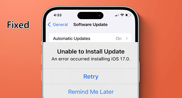 an error occurred installing ios 17