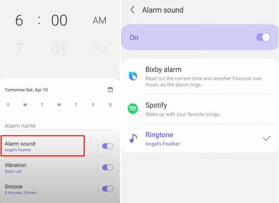android alarm sound