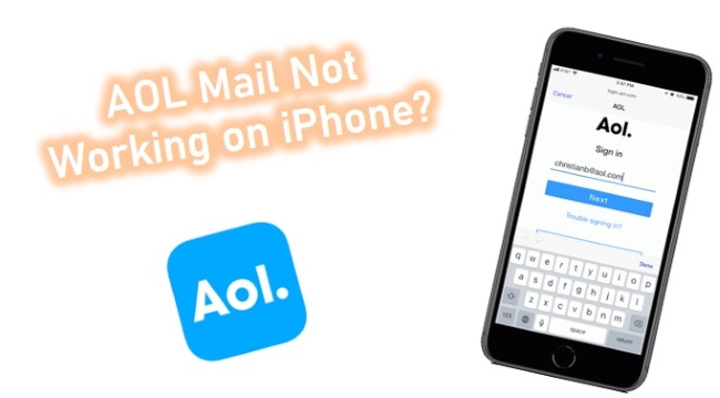why is aol mail not working on iphone