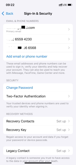 check apple account info
