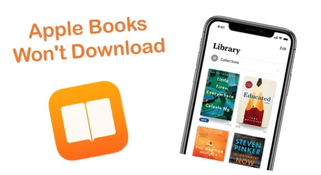 fix apple books won't download