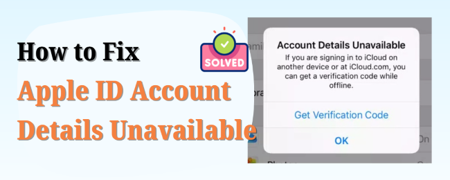 apple id account details unavailable
