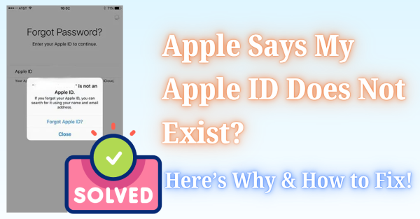 how to fix apple id does not exist