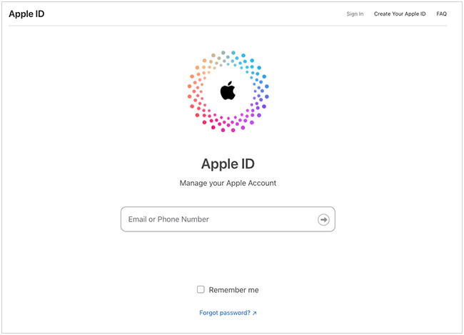 apple id forgot password official