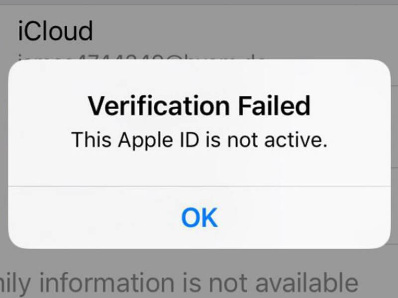 how to fix this apple id is not active