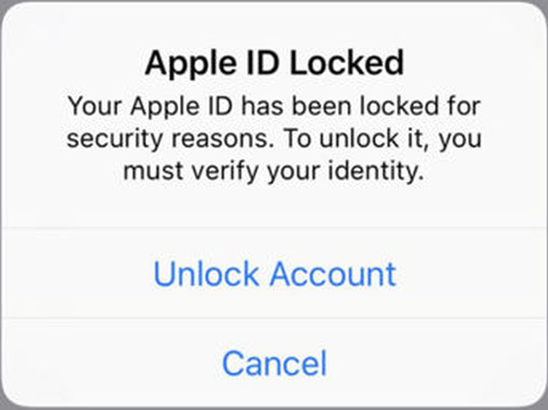 apple id locked for security reason