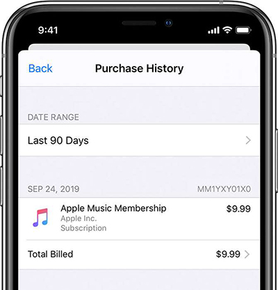 check purchase history
