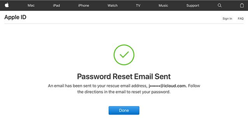find apple id password via email