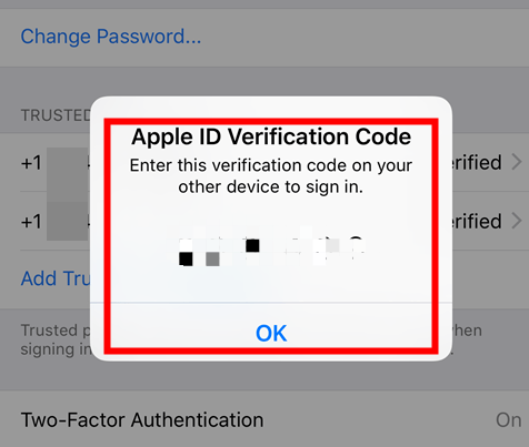 apple id verification code
