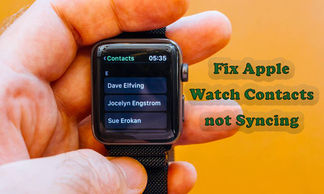 apple watch contacts not syncing
