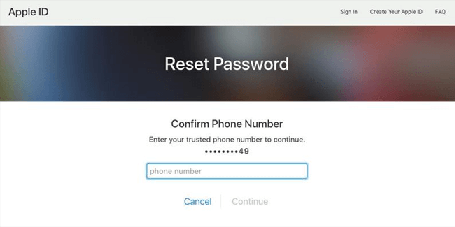 Resetting clearance apple id