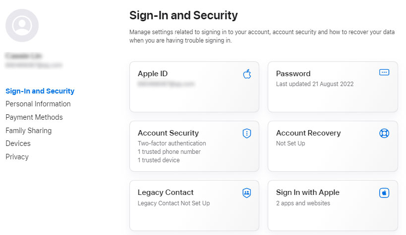 how to create new apple id password on apple website