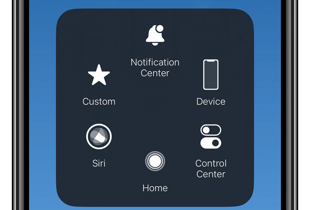 home button on assistivetouch shortcut
