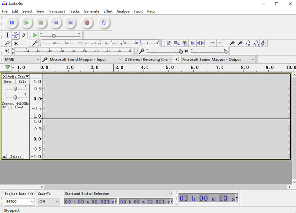 audacity interface