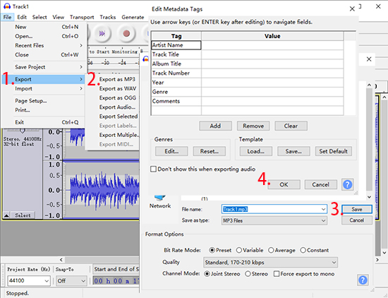 save recorded audio on hp laptop