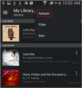 listen to audible offline