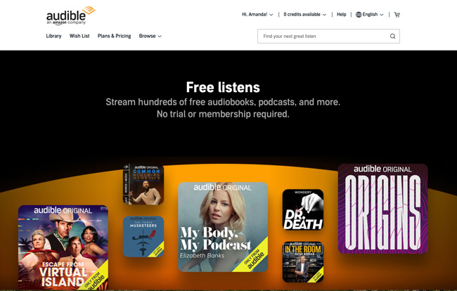 audible free listens
