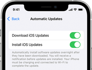 turn on automatic software update