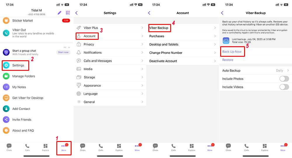 bacup viber step by step