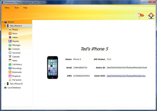 select device on backuptrans