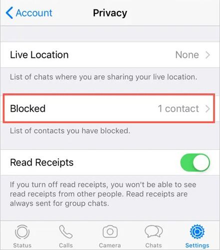 block someone from settings on ios