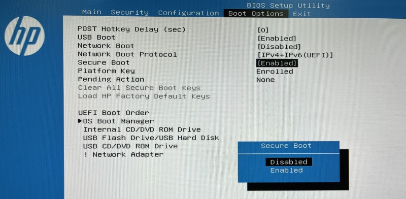 boot setup